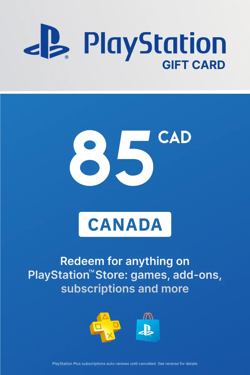 PlayStation Store 85 CAD Gift Card (Canada) - Digital Key