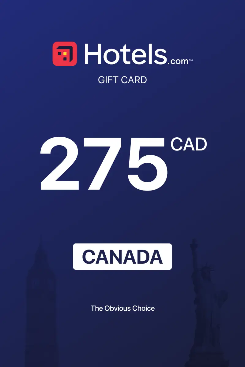 Hotels.com 275 CAD Gift Card (Canada) - Digital Key