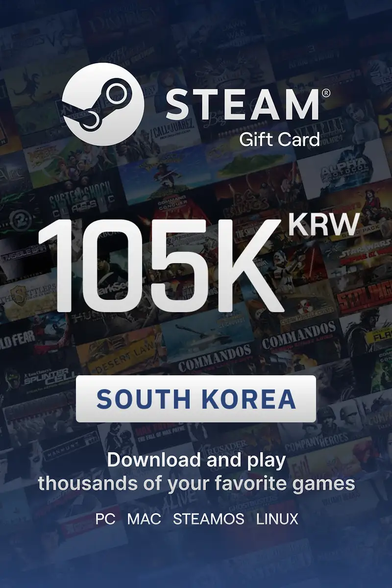 Steam Wallet 105000 KRW Gift Card (South Korea) - Digital Key