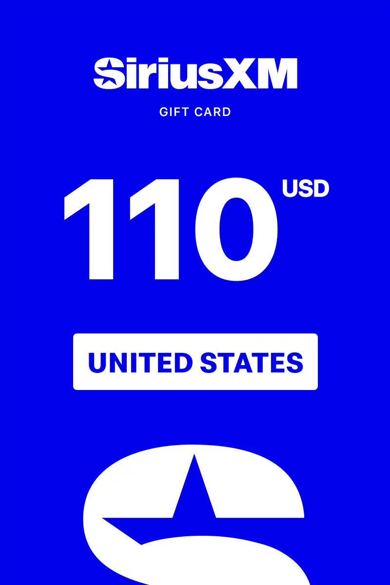 SiriusXM 110 USD Gift Card (United States) - Digital Key