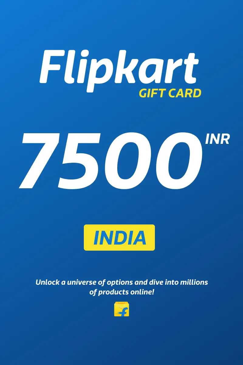 Flipkart 7500 INR Gift Card (India) - Digital Key