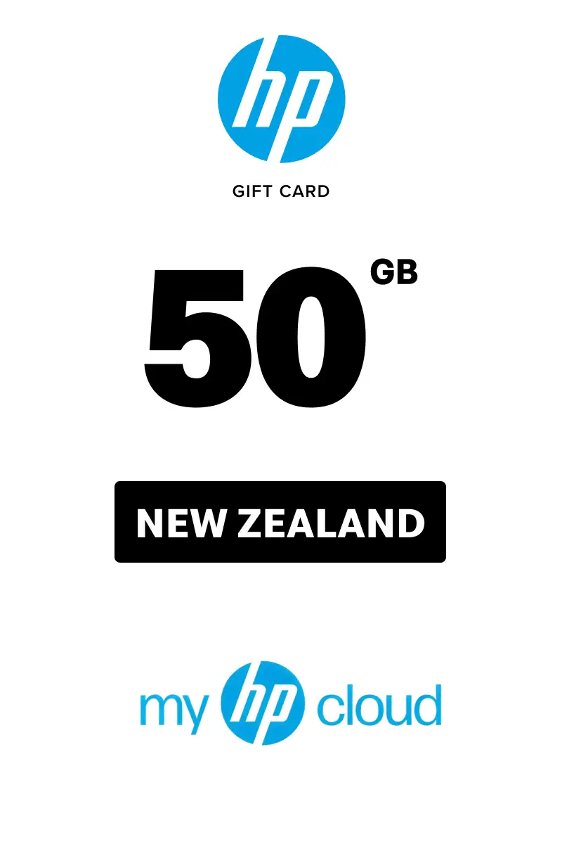 myHPcloud Cloud Storage Platform One-Time Payment 50 GB Gift Card (New Zealand) - Digital Key