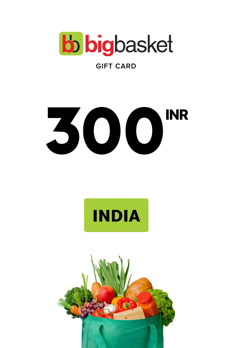 Bigbasket 300 INR Gift Card (India) - Digital Key