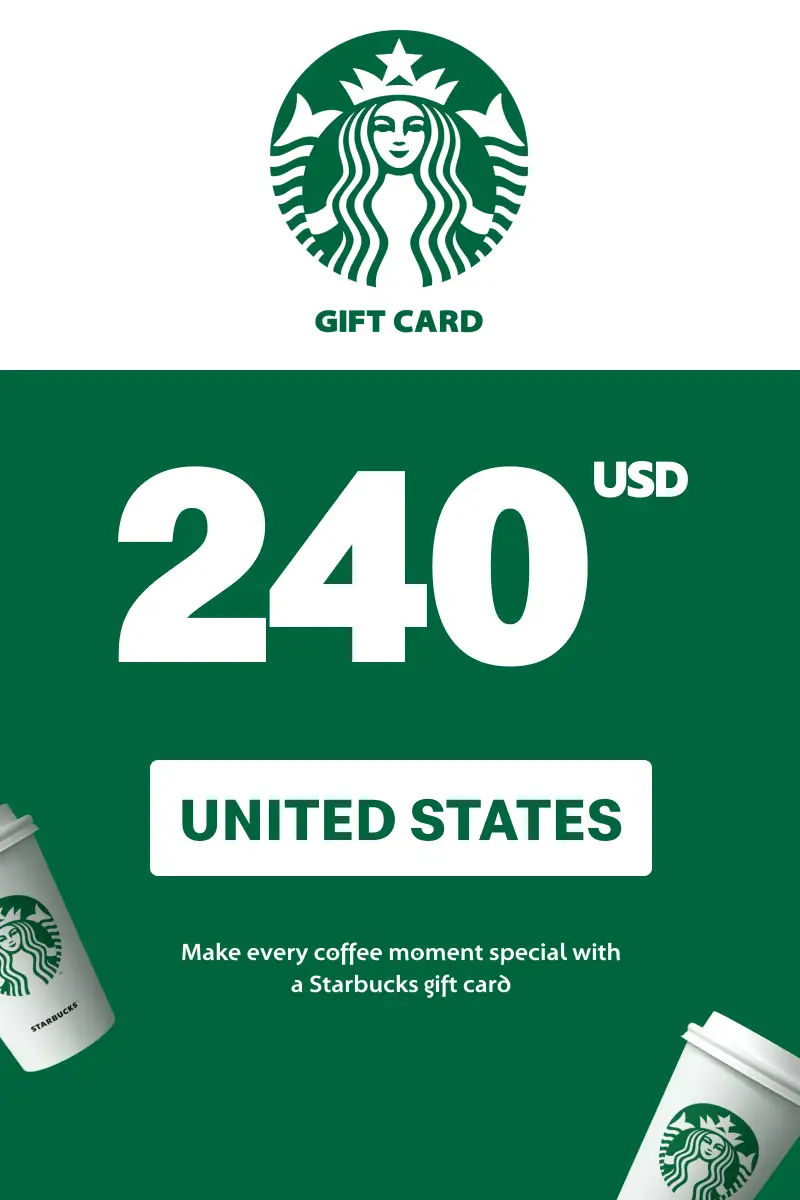 Starbucks 240 USD Gift Card (United States) - Digital Key