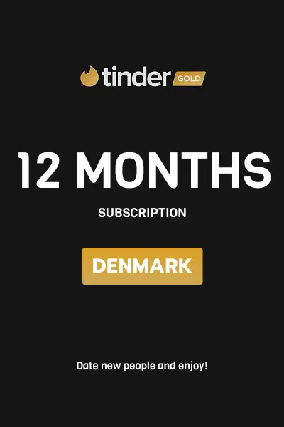 Tinder Gold 12 Months Subscription (Denmark) - Digital Key