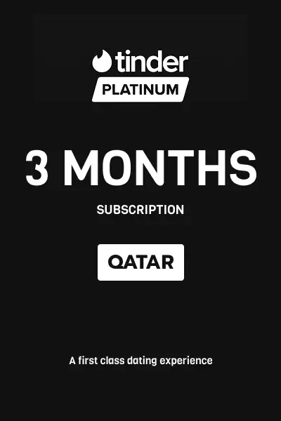 Tinder Platinum 3 Months Subscription (Qatar) - Digital Key