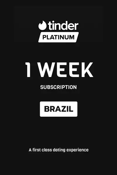 Tinder Platinum 1 Week Subscription (Brazil) - Digital Key