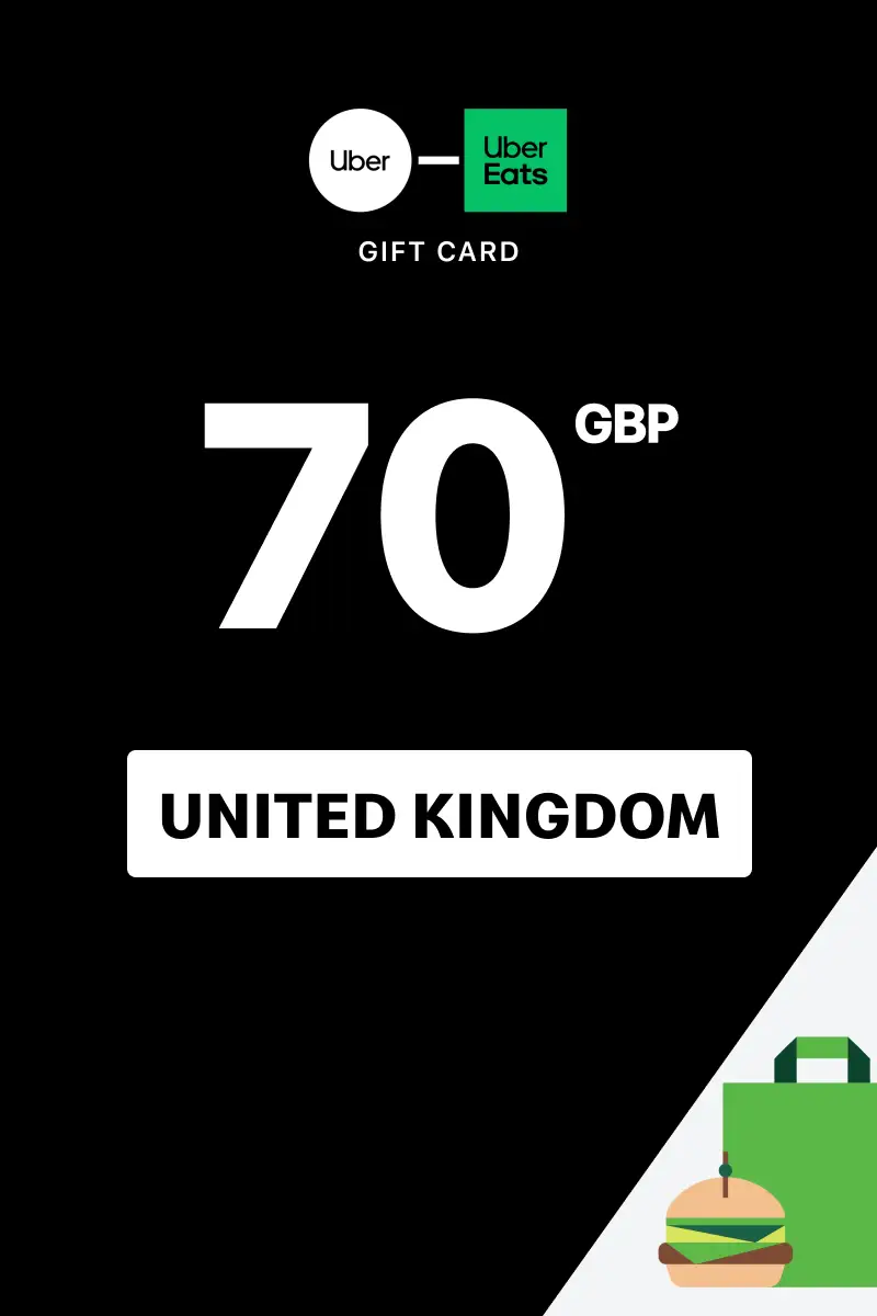 Uber Rides and Uber Eats 70 GBP Gift Card (United Kingdom) - Digital Key