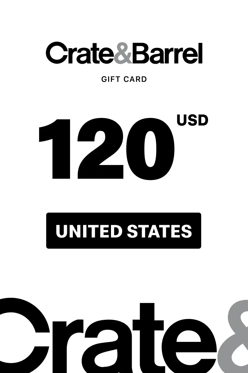 Crate and Barrel 120 USD Gift Card (United States) - Digital Key
