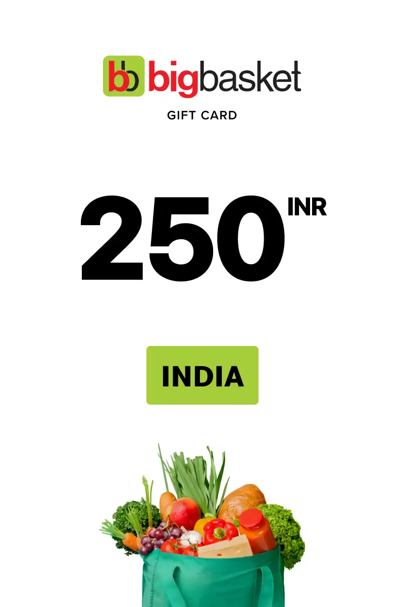Buy Bigbasket 250 INR Gift Card (India) Digital Key
