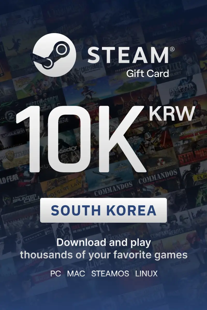 Steam Wallet 10000 KRW Gift Card (South Korea) - Digital Key