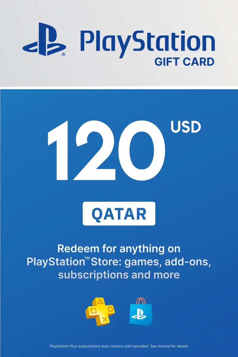PlayStation Store 120 USD Gift Card (Qatar) - Digital Key