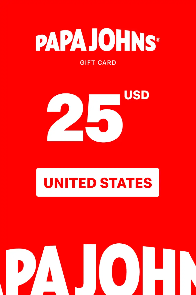 Papa John's 25 USD Gift Card (United States) - Digital Key