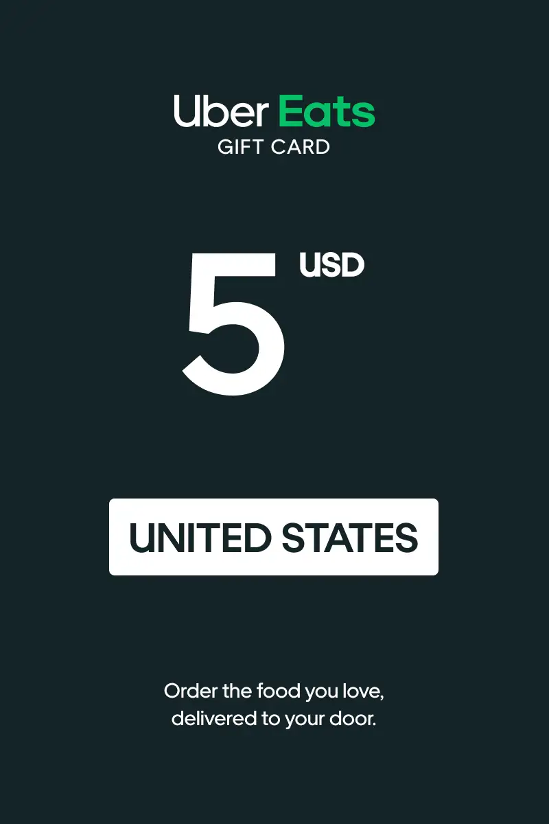 Uber Eats 5 USD Gift Card (United States) - Digital Key