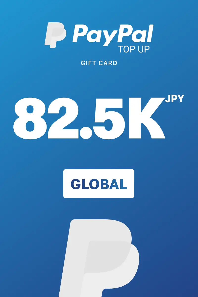 PayPal Instant Top Up 82500 JPY Gift Card (Global) - Digital Key