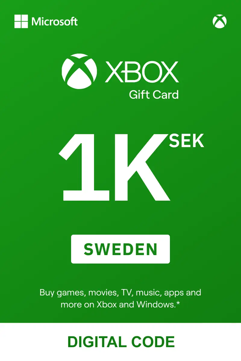 Xbox 1000 SEK Gift Card (Sweden) - Digital Key