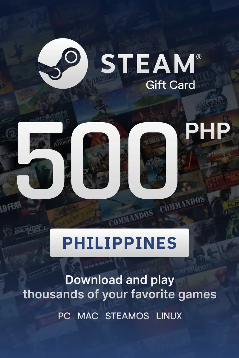 Steam Wallet 500 PHP Gift Card (Philippines) - Digital Key