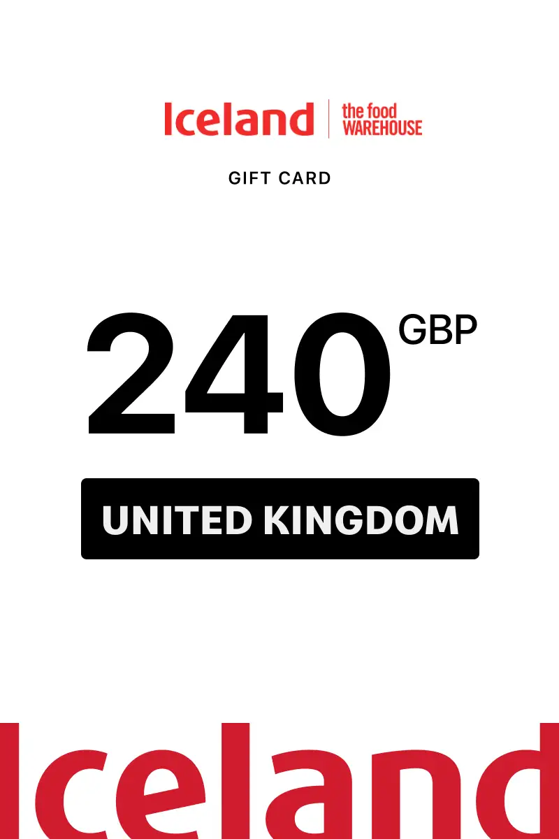 Iceland 240 GBP Gift Card (United Kingdom) - Digital Key