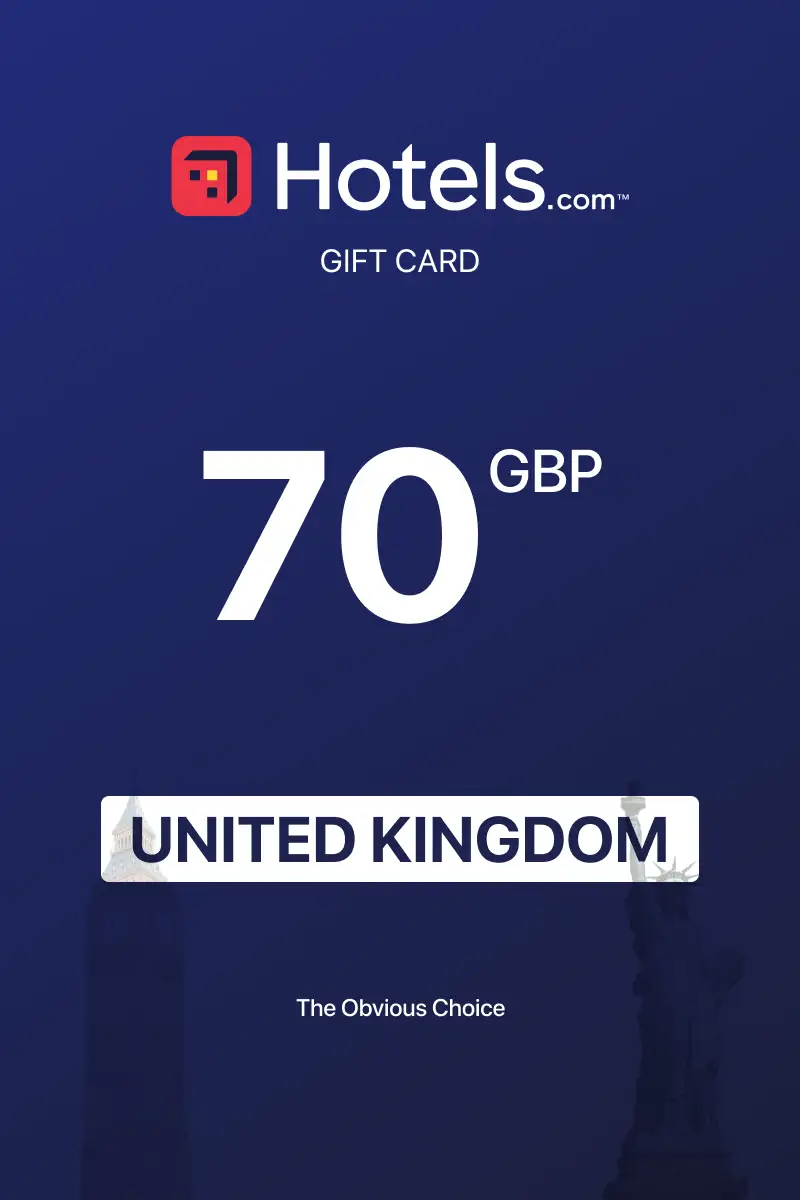 Hotels.com 70 GBP Gift Card (United Kingdom) - Digital Key