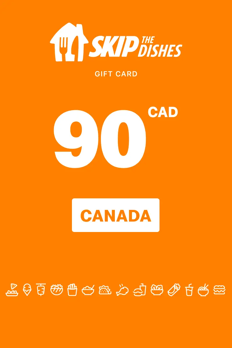 SkipTheDishes 90 CAD Gift Card (Canada) - Digital Key