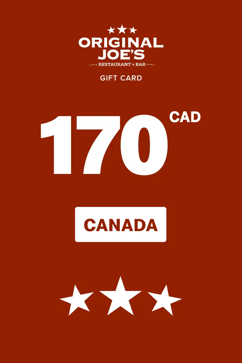 Original Joe's 170 CAD Gift Card (Canada) - Digital Key