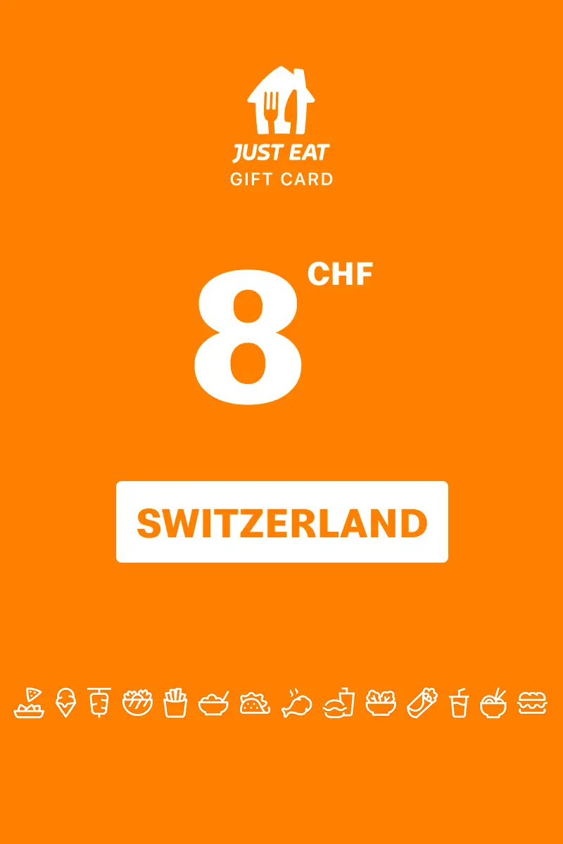 Just Eat 8 CHF Gift Card (Switzerland) - Digital Key