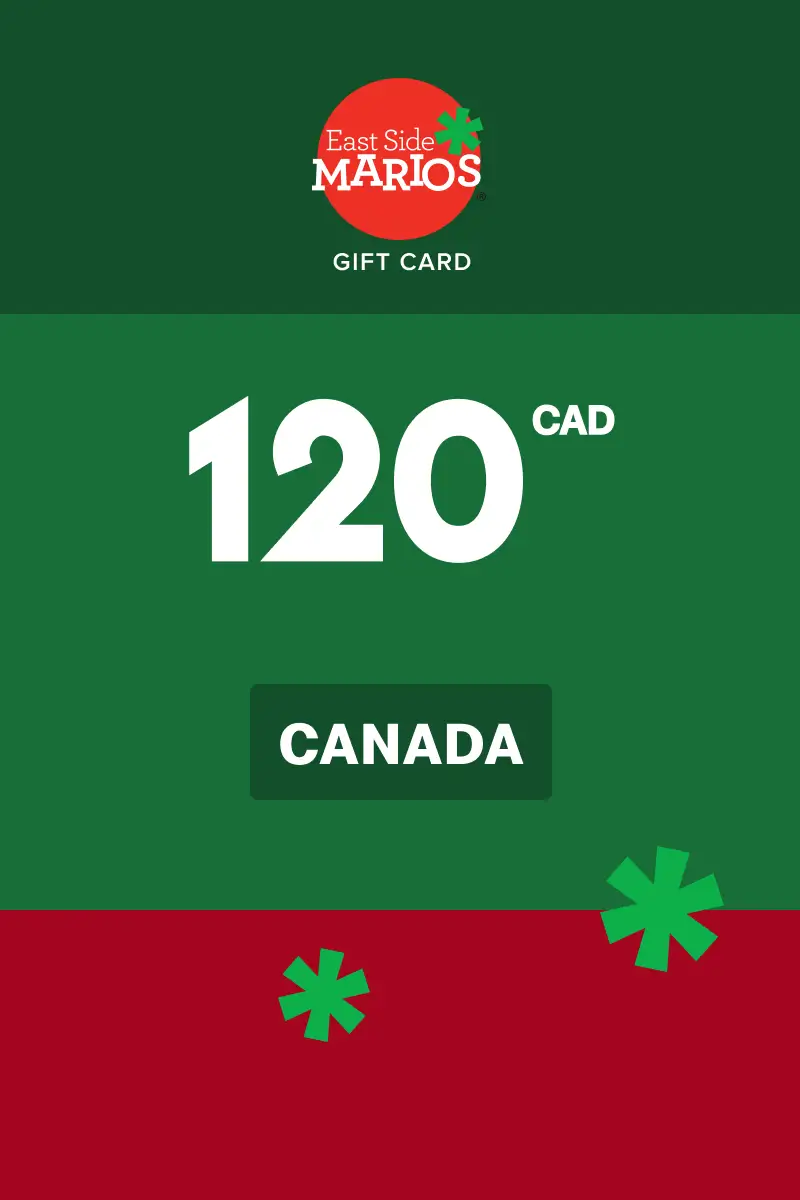 East Side Mario's 120 CAD Gift Card (Canada) - Digital Key