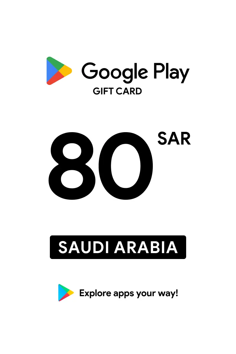 Google Play 80 SAR Gift Card (Saudi Arabia) - Digital Key