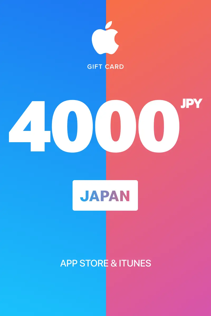 App Store and iTunes 4000 JPY Gift Card (Japan) - Digital Key