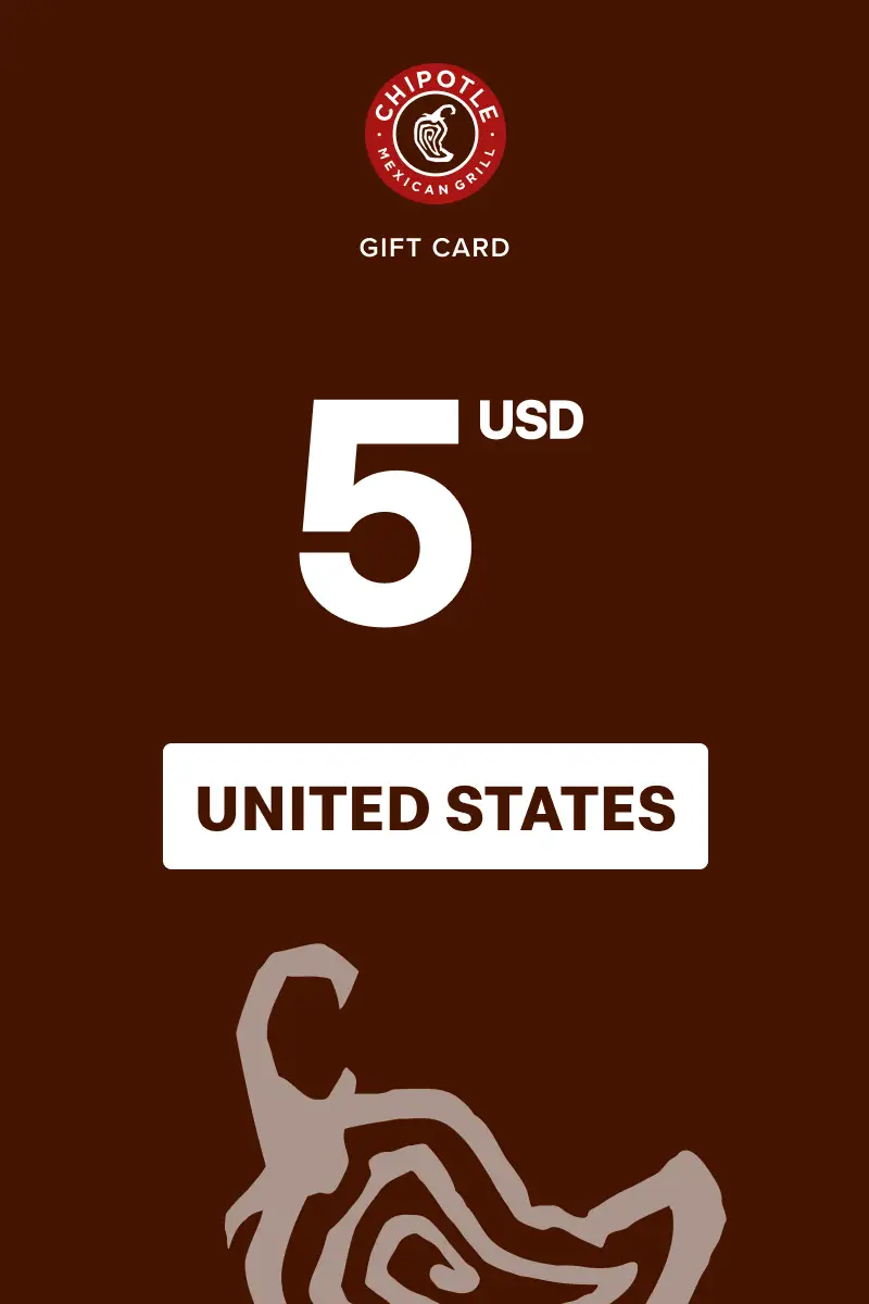 Chipotle 5 USD Gift Card (United States) - Digital Key