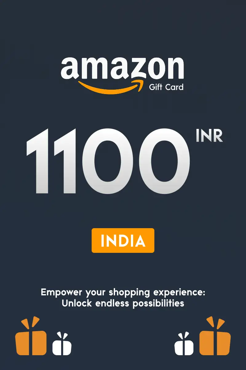Amazon 1100 INR Gift Card (India) - Digital Key