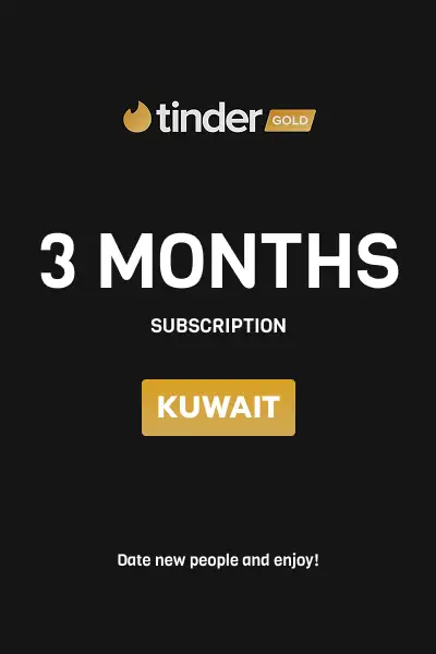 Tinder Gold 3 Months Subscription (Kuwait) - Digital Key