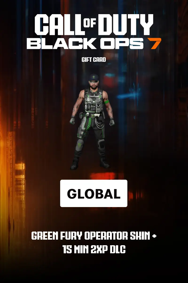 Call of Duty Black Ops 7 - Green Fury Operator Skin + 15 min 2XP DLC (Global) - Official Website - Digital Key
