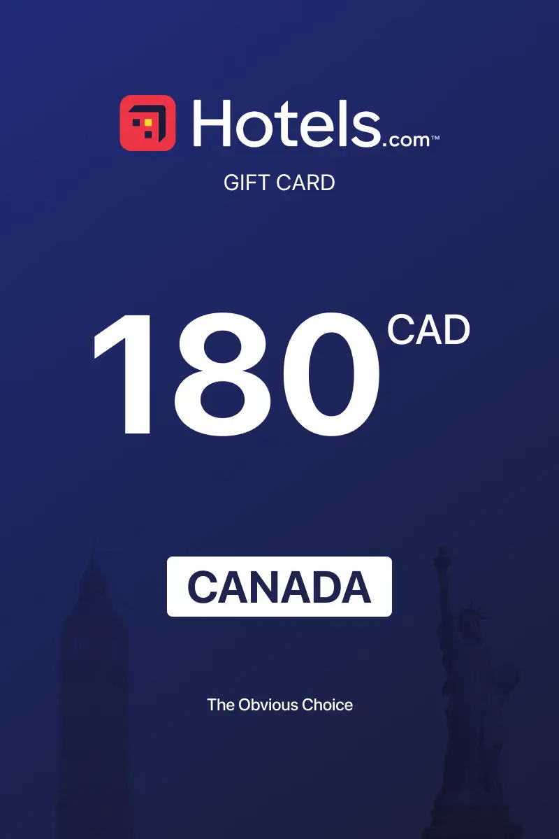 Hotels.com 180 CAD Gift Card (Canada) - Digital Key