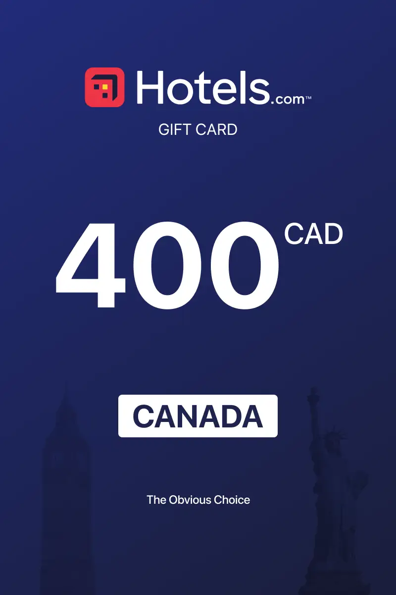 Hotels.com 400 CAD Gift Card (Canada) - Digital Key