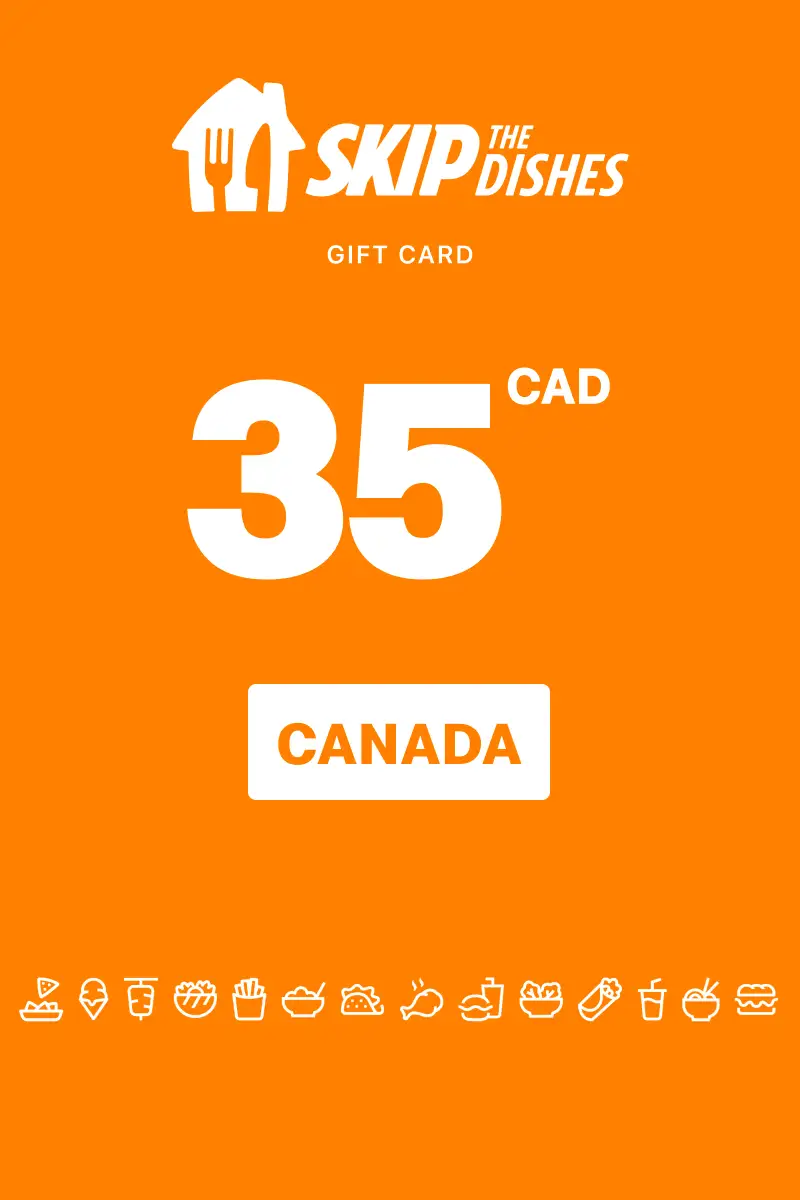SkipTheDishes 35 CAD Gift Card (Canada) - Digital Key