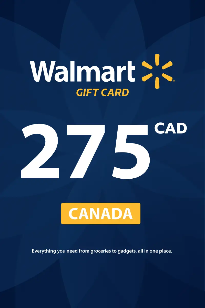 Walmart 275 CAD Gift Card (Canada) - Digital Key