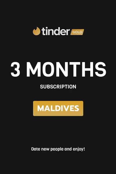 Tinder Gold 3 Months Subscription (Maldives) - Digital Key