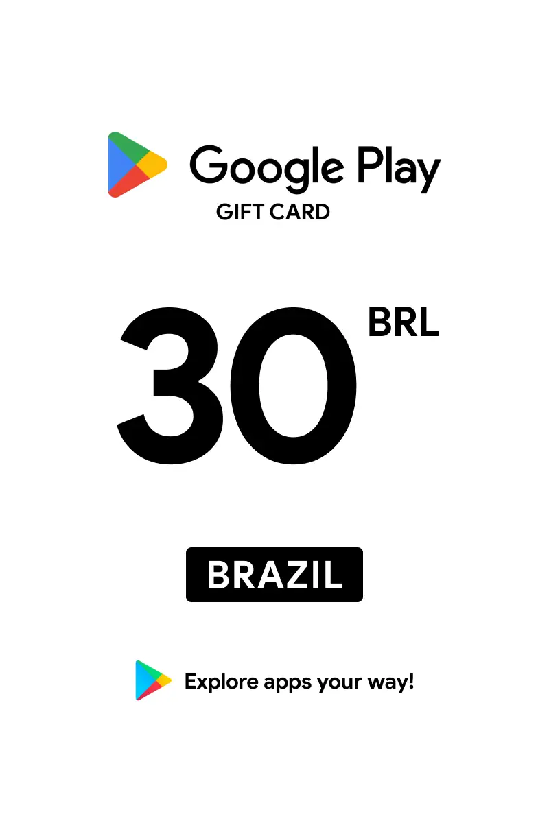 Google Play 30 BRL Gift Card (Brazil) - Digital Key