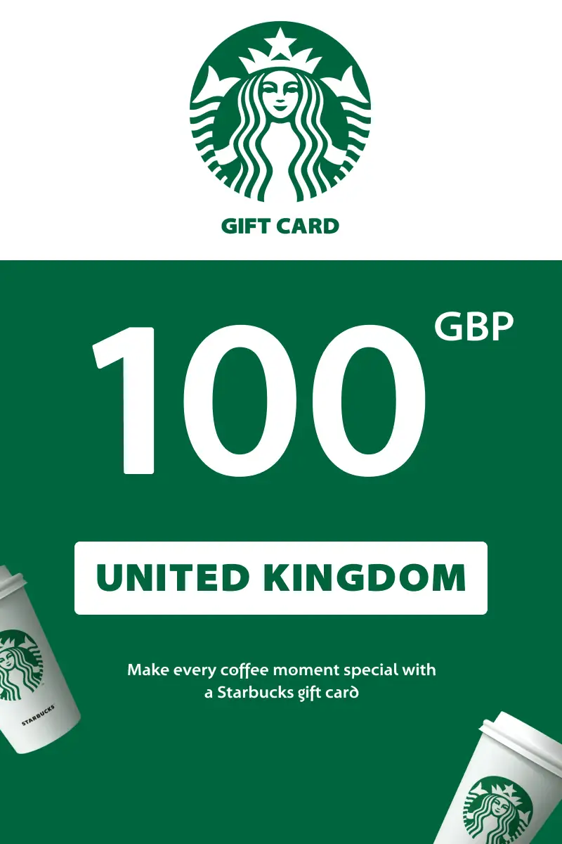 Starbucks 100 GBP Gift Card (United Kingdom) - Digital Key afbeelding 1