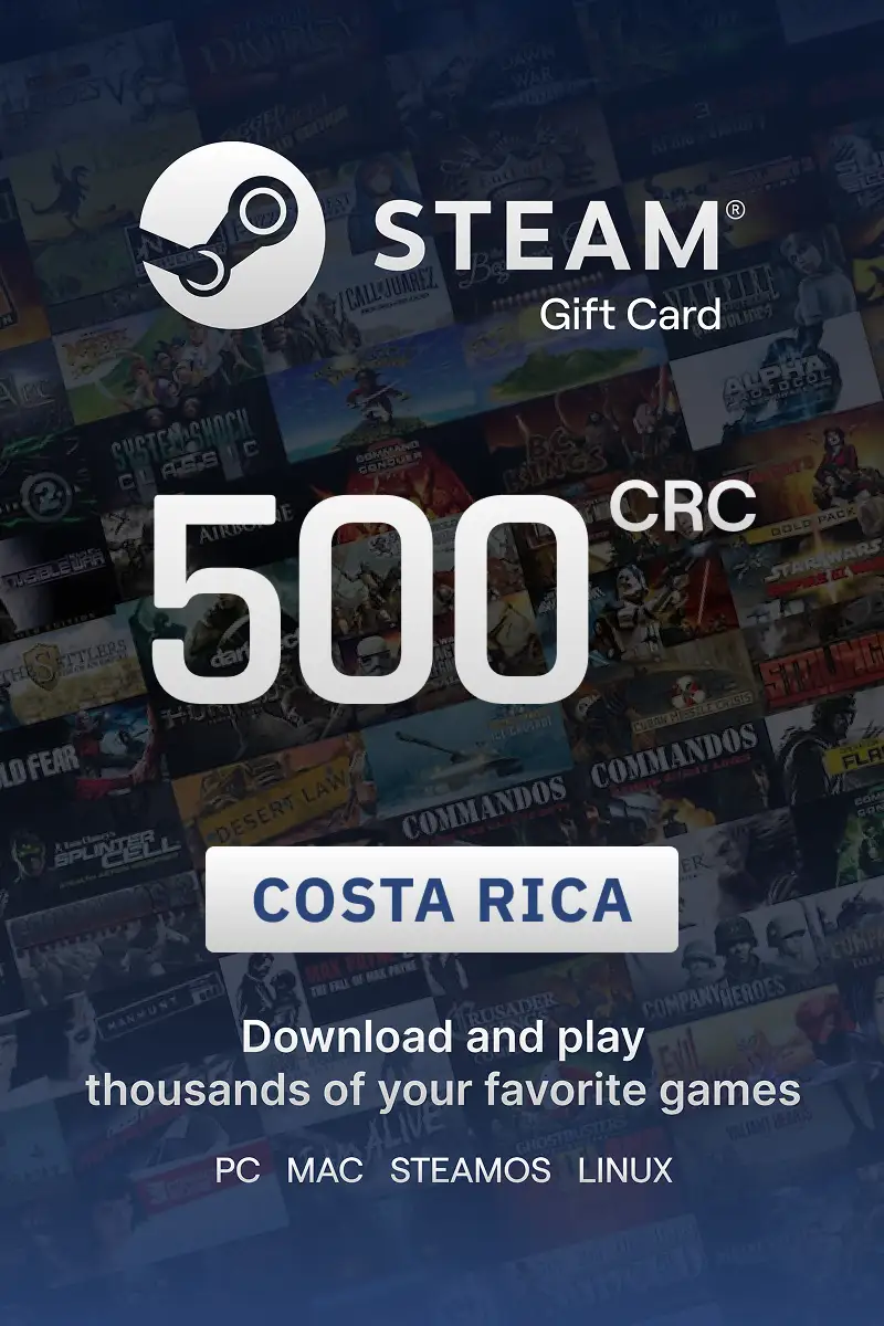 Steam Wallet 500 CRC Gift Card (Costa Rica) - Digital Key