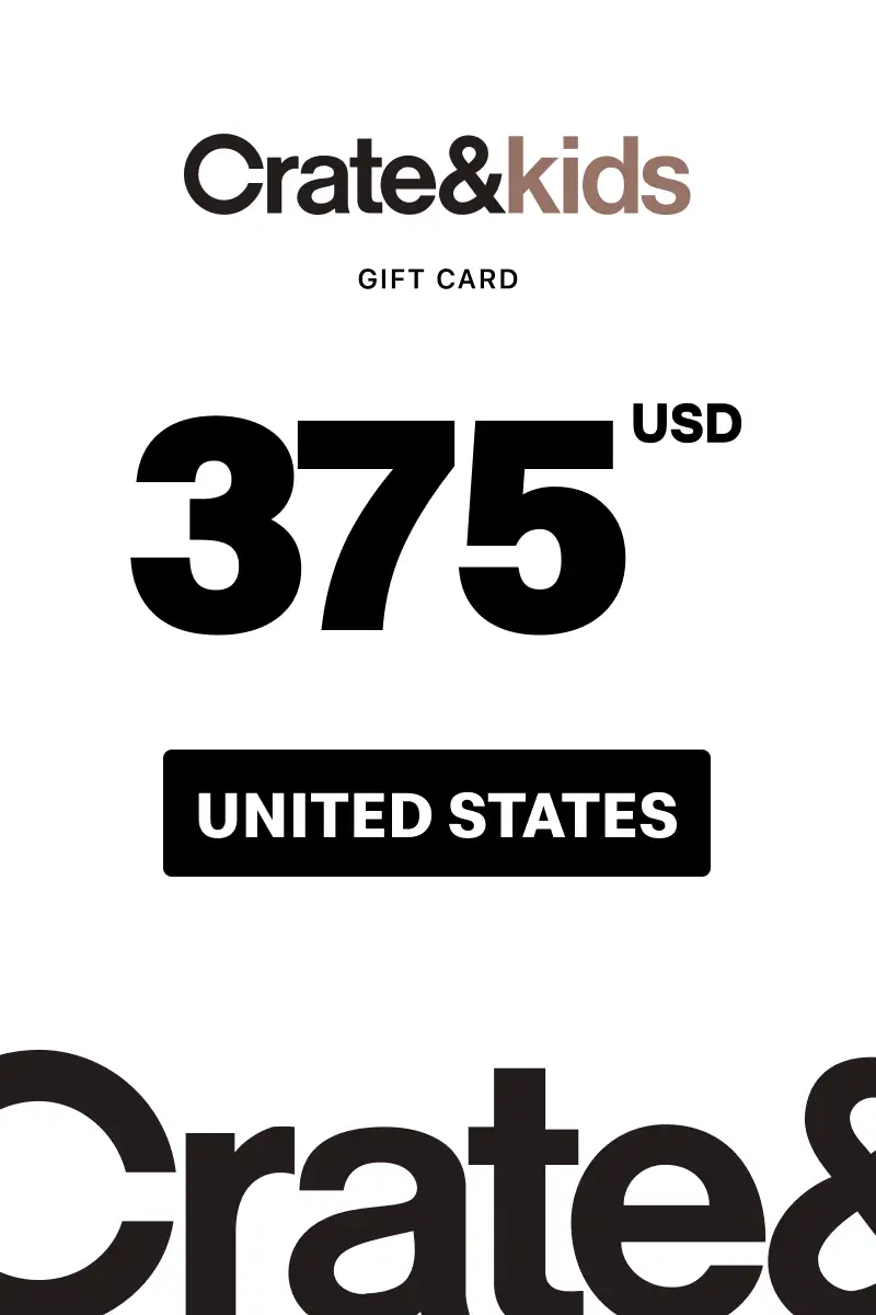 Crate and Kids 375 USD Gift Card (United States) - Digital Key