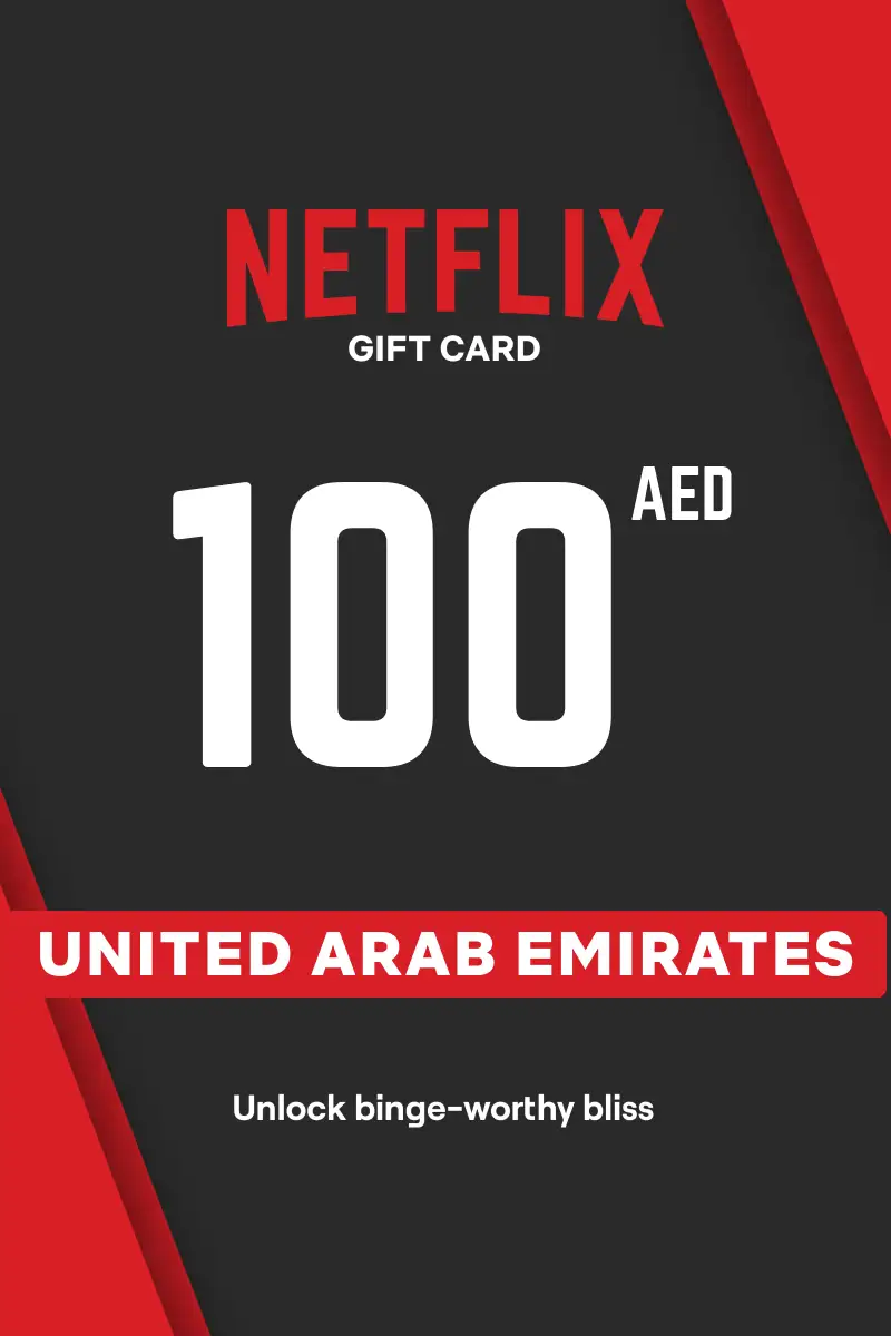 Netflix 100 AED Gift Card (United Arab Emirates) - Digital Key