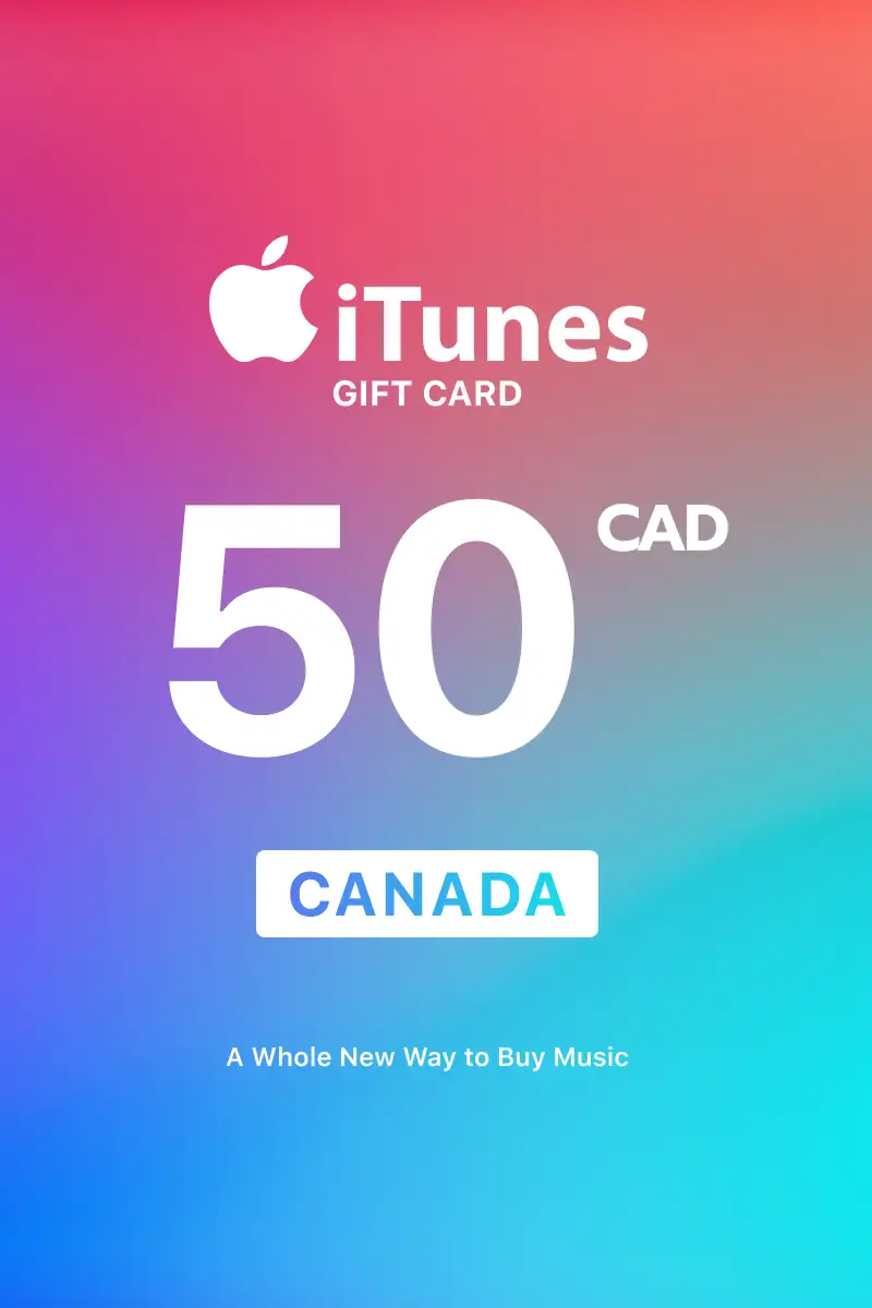 Apple iTunes 50 CAD Gift Card (Canada) - Digital Key