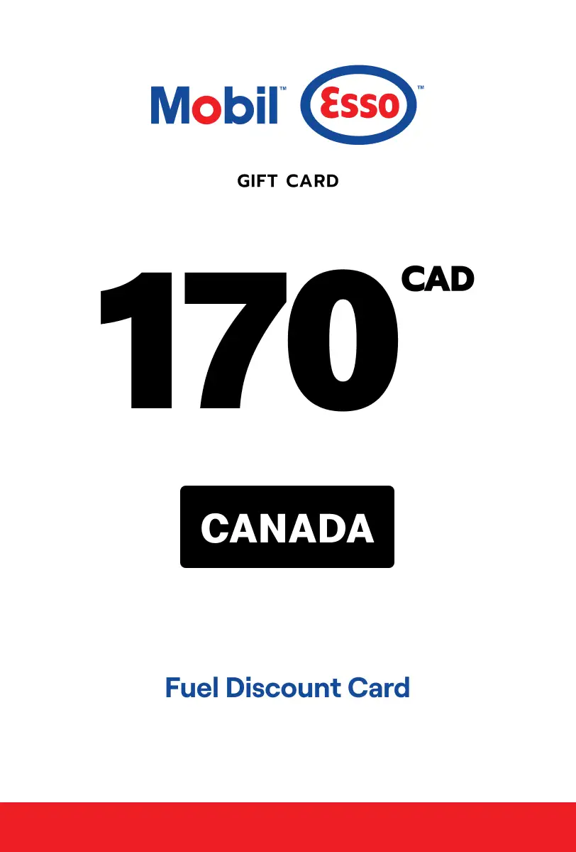 Esso and Mobil Fuel Discount Card 170 CAD Gift Card (Canada) - Digital Key