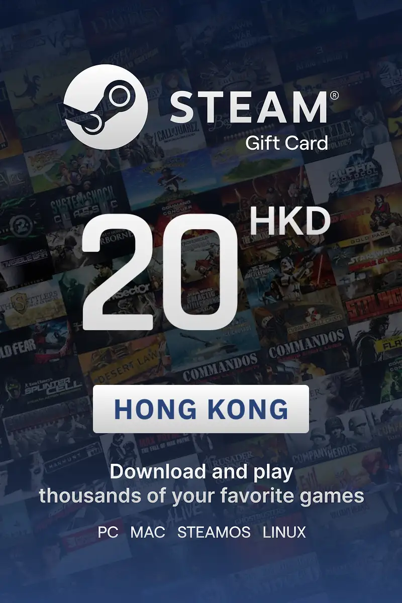 Steam Wallet 20 HKD Gift Card (Hong Kong) - Digital Key