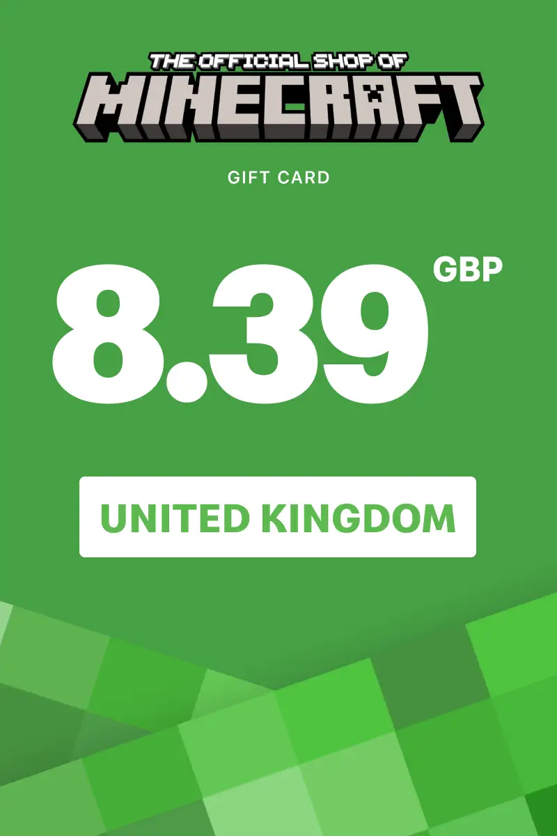 Minecraft Shop 8.39 GBP Gift Card (United Kingdom) - Digital Key
