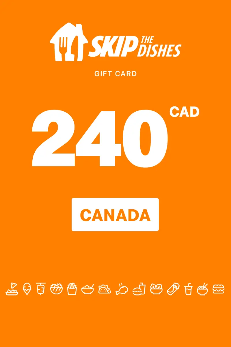 SkipTheDishes 240 CAD Gift Card (Canada) - Digital Key