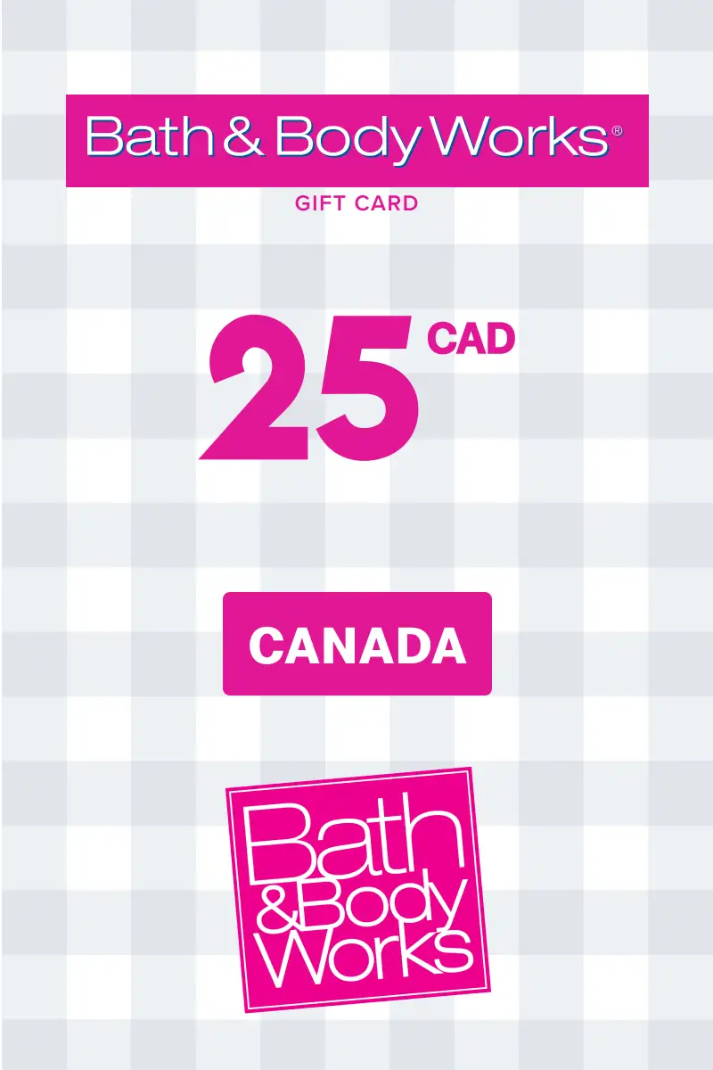 Bath and Body Works 25 CAD Gift Card (Canada) - Digital Key