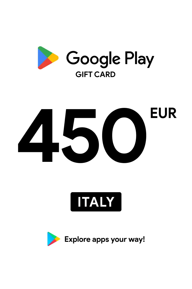 Google Play 450 EUR Gift Card (Italy) - Digital Key